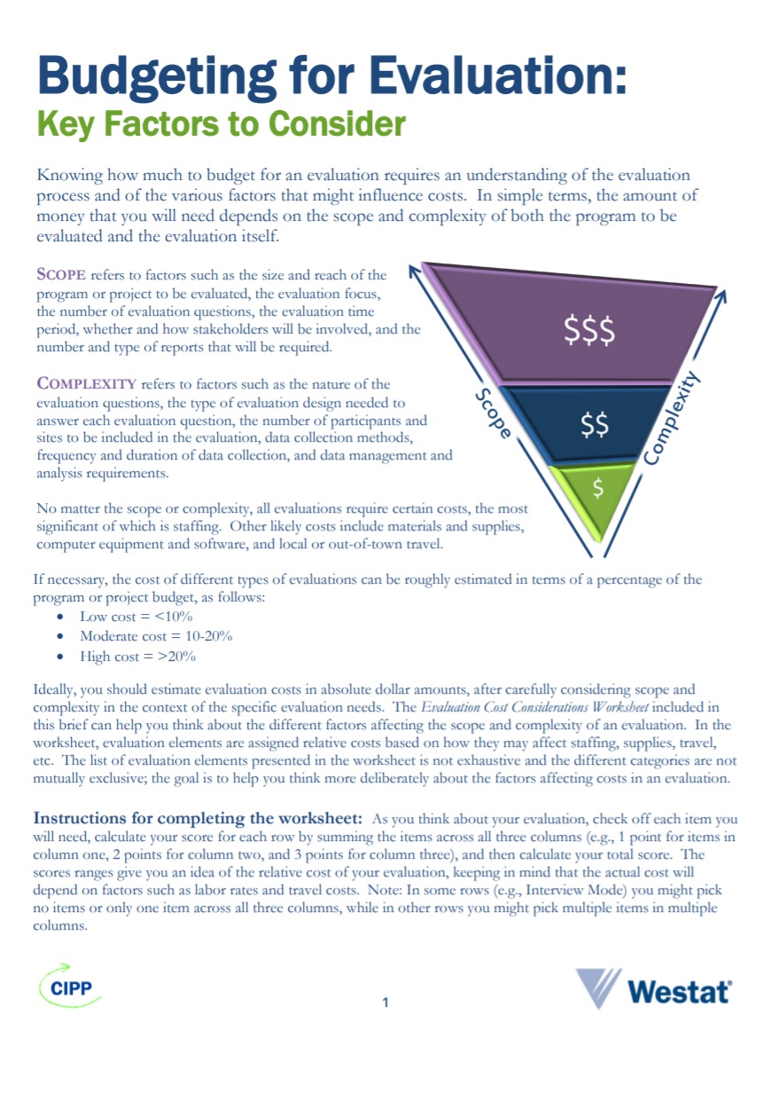 Budget Evaluation Template