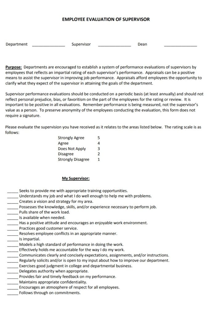 Employee Evaluation Form