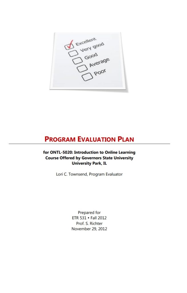 Program Evaluation Plan Template