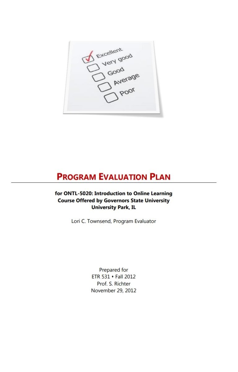 Evaluation Plan Template | Free Word and Excel Templates by AF