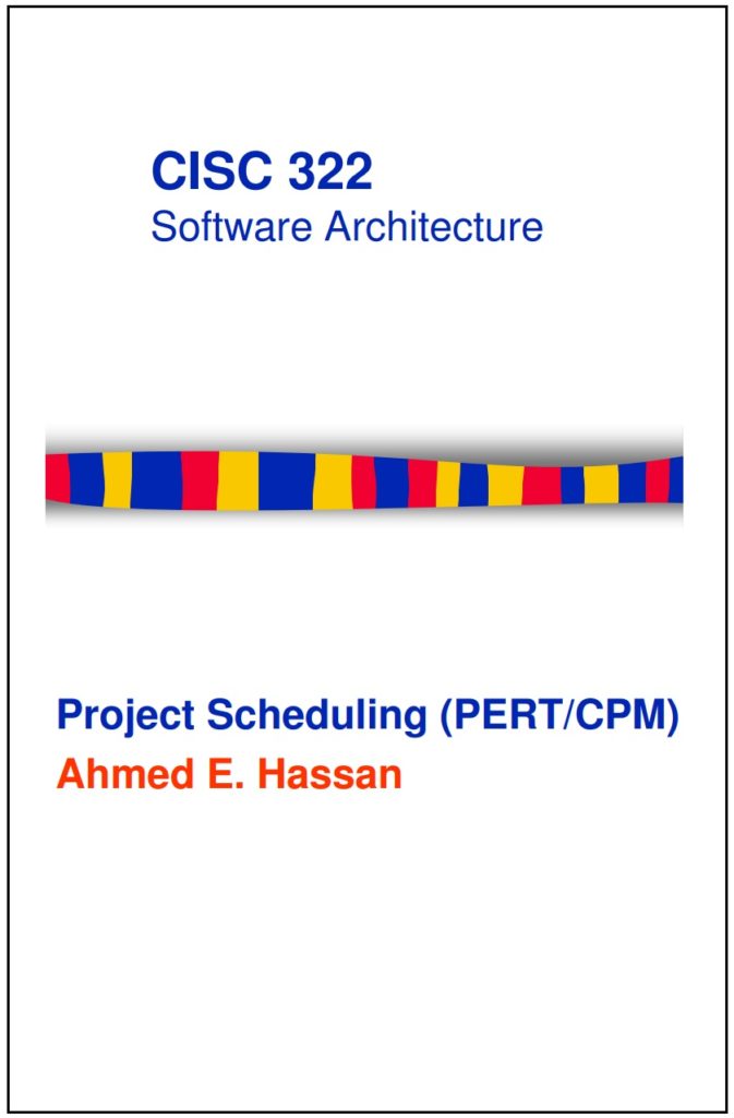 Software Architecture Project Schedule Template