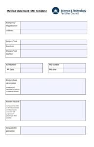 Method Statement Template | Free Word and Excel Templates by AF