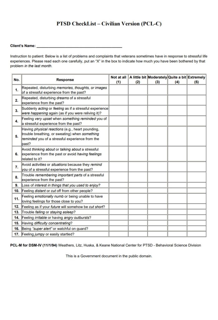 Checklist Form