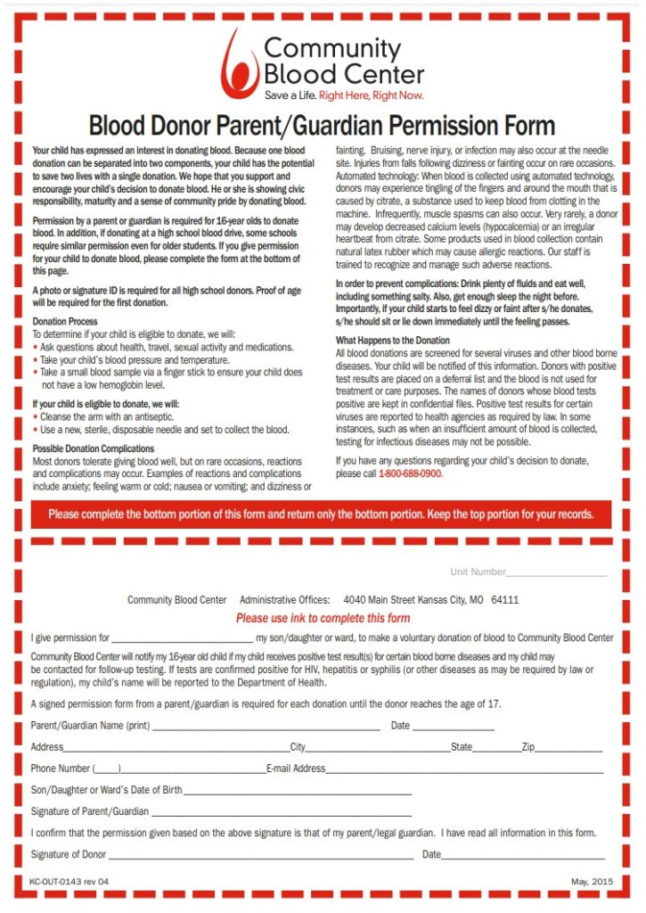 Professional Blood Donation Form