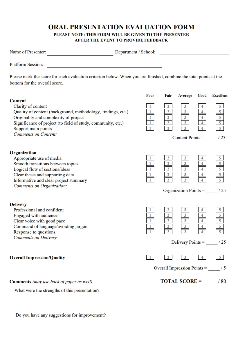 Presentation Evaluation Form