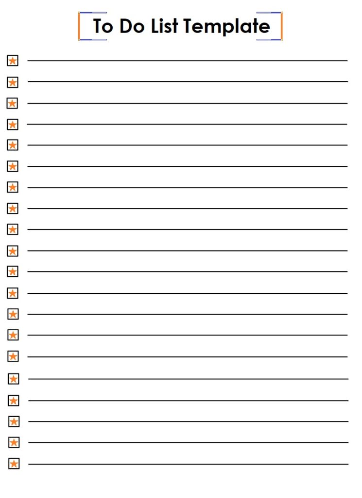To Do List Format