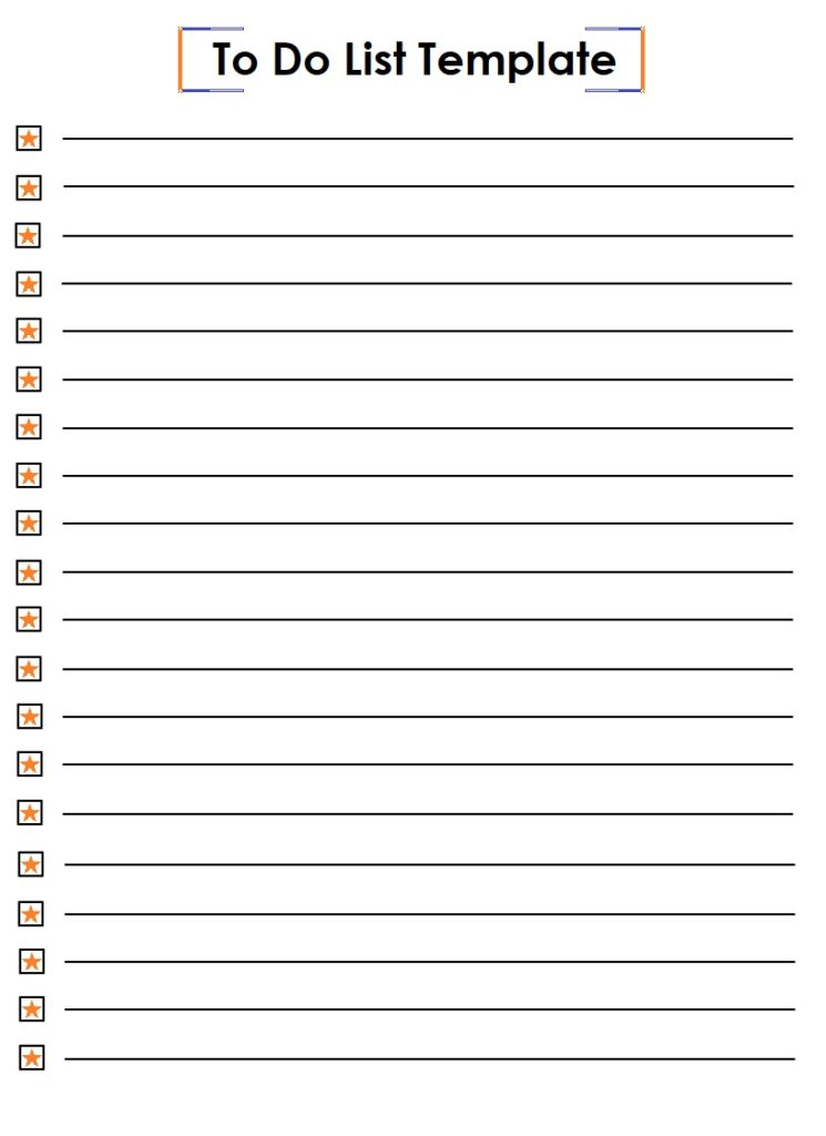 simple to do list template