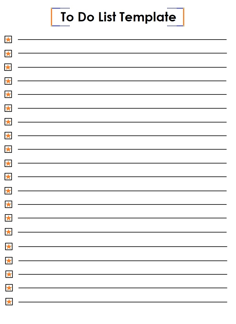 To Do List Template