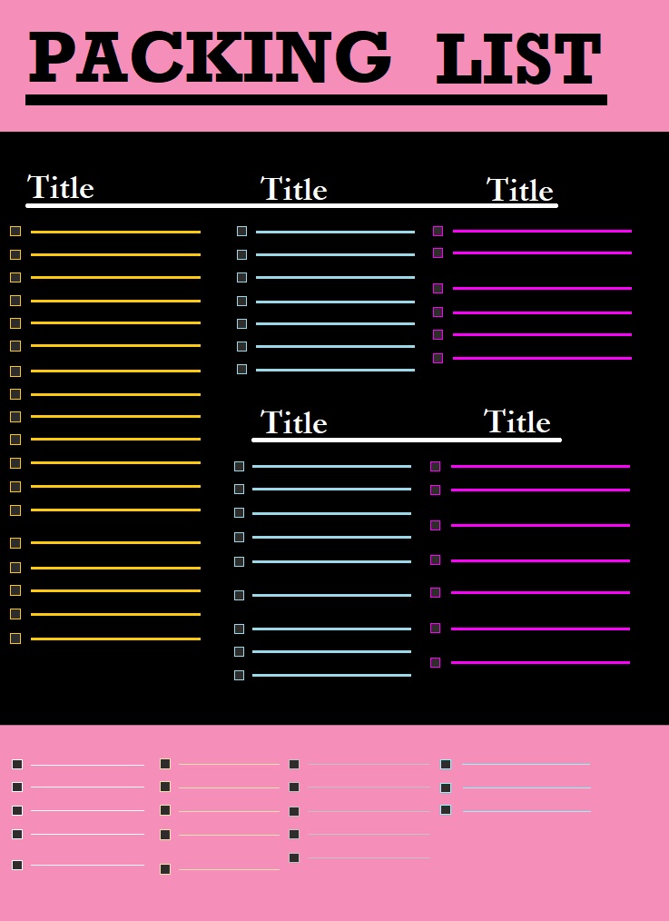 Packing List Template