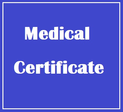 Medical certificate