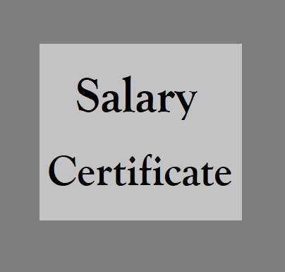 Salary Certificate