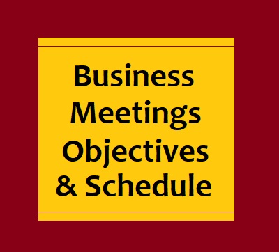 Business Meeting Objectives and Schedule Template