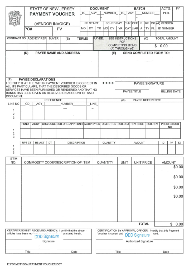 Bank Voucher Format