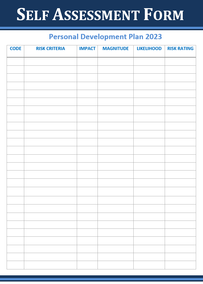 Self Assessment Form
