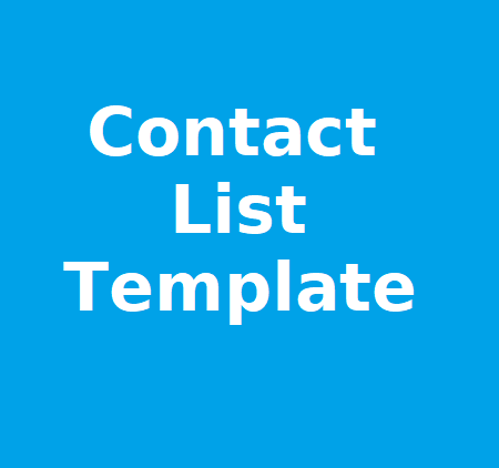 Contact List Template